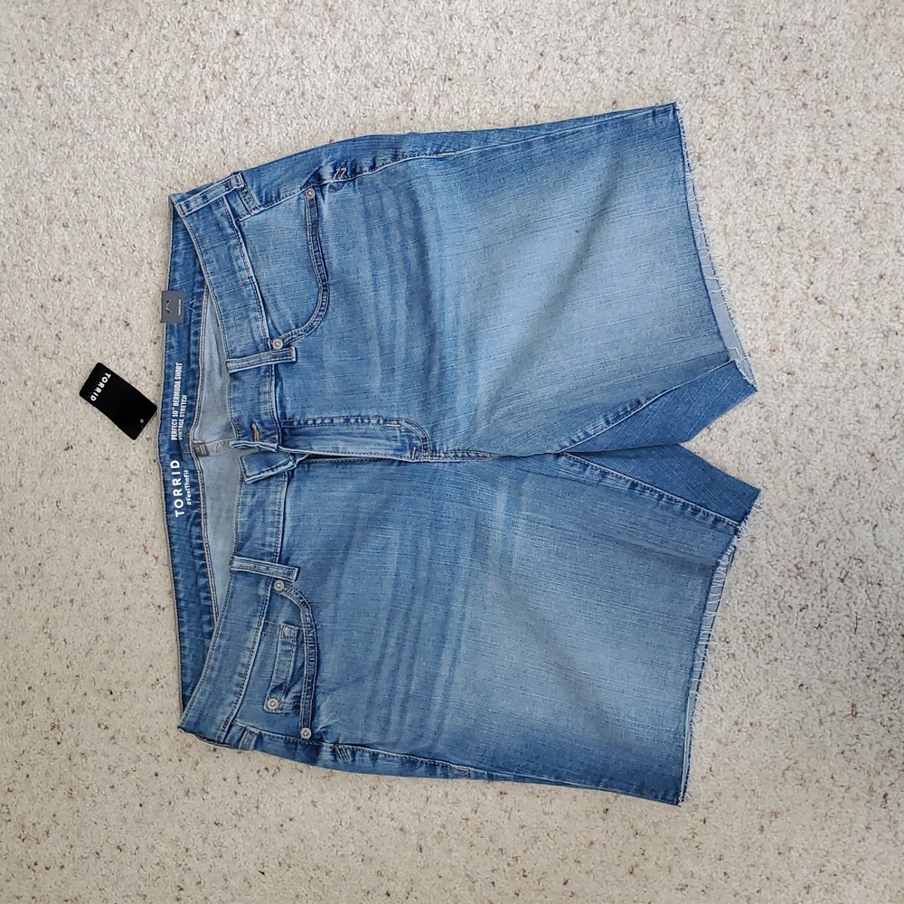 Torrid Light Wash Denim Bermuda Shorts